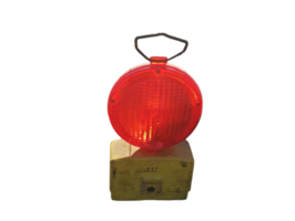 LED road flasher with fixed red light- png