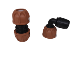 Straight and elbow plastic fitting for pipes- png