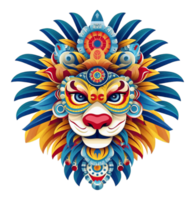 lion face design, generative ai png