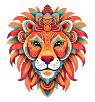 lion face design, generative ai png