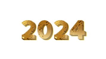 2024 nuovo anno testo effetto png