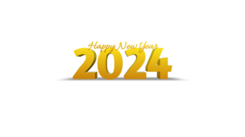 2024 New Year text effect png