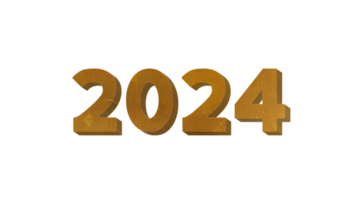 2024 Nouveau année texte effet png