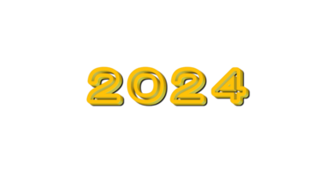 2024 Nouveau année texte effet png