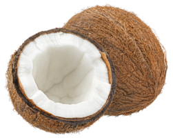 Coconut isolated with clipping path, full depth of field png