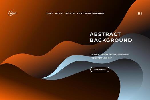 Minimal Abstract Geometric Background Elements with a smooth gradation are orange. dynamic composition of shapes vector