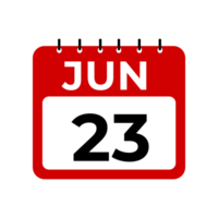 jun 23 kalender påminnelse. 23 jun dagligen kalender ikon mall. png