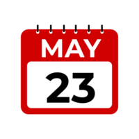 may 23 calendar reminder. 23 may daily calendar icon template. png