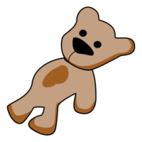 Depression cartoon brown teddy bear. sad teddy bear. png