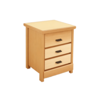 de madera cajón mueble moderno mesita de noche icono isométrica de moderno mesita de noche cofre de cajones icono generativo ai png