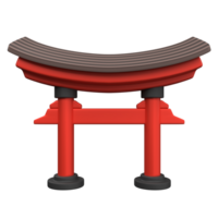 3d chinese new year torii gate icon rendering front view png