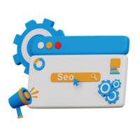 seo gestão 3d ícone png