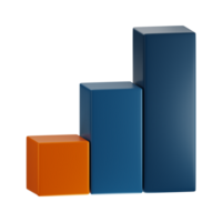 Bar Chart 3D Icon png