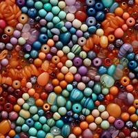 Bright beads background. High-resolution. AI Generative photo