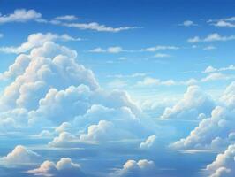 Realistic clouds background. High quality. AI Generative photo