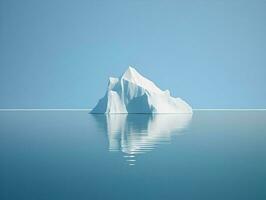 Iceberg in ocean minimalism. High quality. AI Generative photo