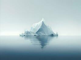 iceberg en Oceano minimalismo alto calidad. ai generativo foto