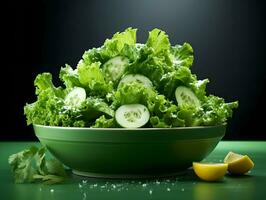 Cucumbersalad bright minimalism. High quality. AI Generative photo