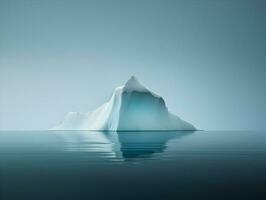 Iceberg in ocean minimalism. High quality. AI Generative photo