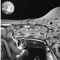 astronauta en exterior espacio. Ciencias ficción. elementos de esta imagen amueblado por nasa generado con ai foto