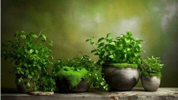 un en conserva planta se sienta en un ventana umbral generado con ai foto