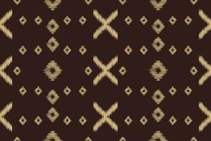 Ethnic Ikat fabric pattern geometric style.African Ikat embroidery brown Ethnic oriental pattern brown background. Abstract,vector,illustration.Texture,wallpaper,frame,decoration,carpet,motif. vector