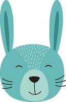 animal face rabbit vector