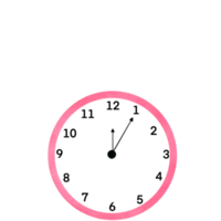 Cartoon animal clock, teaching materials png