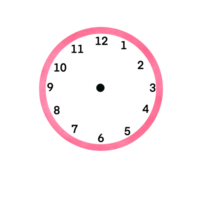 The clock has no hands. png