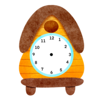 The clock has no hands. png