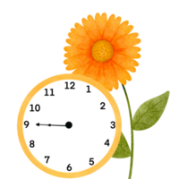 Cartoon animal clock, teaching materials png