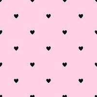 Hearts pattern. Endless ornament with pink hearts on pink background. Romantic print. Minimalistic vector illustration.
