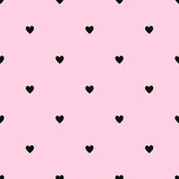 Hearts pattern. Endless ornament with pink hearts on pink background. Romantic print. Minimalistic vector illustration.