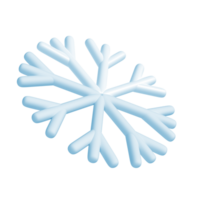 3d illustration of Christmas blue icon snowflake isolated. glossy surface. Happy New Year Decoration Holiday element for web design, greeting card png