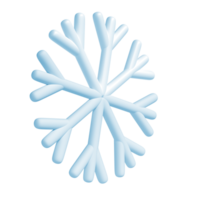 3d illustration of Christmas blue icon snowflake isolated. glossy surface. Happy New Year Decoration Holiday element for web design, greeting card png