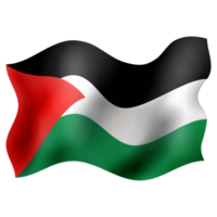 bandeira do Palestina Largo formato 3d ilustração. png