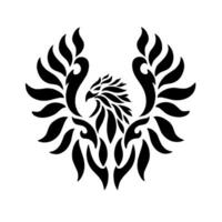 graphic vector illustration of tribal art design symbol of an eagle with both wings