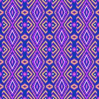 Ikat seamless pattern background, design for the creation texture,fabric,clothing,wrapping,decoration,scarf,sarong. Motif ethnic handmade beautiful Ikat design. photo