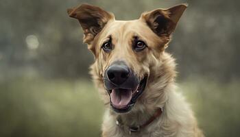AI Generative Portrait of a beautiful dog. Studio shot. photo