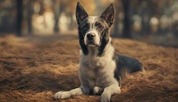 AI Generative Portrait of a beautiful dog. Studio shot. photo