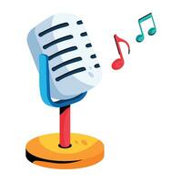 Trendy Music Recording vector