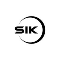 SIK Letter Logo Design, Inspiration for a Unique Identity. Modern Elegance and Creative Design. Watermark Your Success with the Striking this Logo. vector