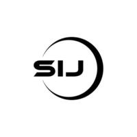 SIJ Letter Logo Design, Inspiration for a Unique Identity. Modern Elegance and Creative Design. Watermark Your Success with the Striking this Logo. vector