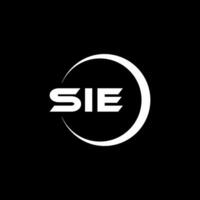 SIE Letter Logo Design, Inspiration for a Unique Identity. Modern Elegance and Creative Design. Watermark Your Success with the Striking this Logo. vector