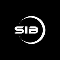 SIB Letter Logo Design, Inspiration for a Unique Identity. Modern Elegance and Creative Design. Watermark Your Success with the Striking this Logo. vector