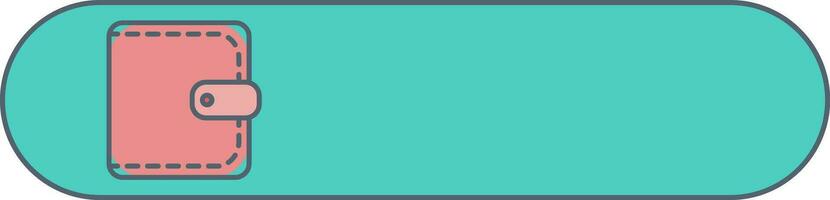 Green Slider Toggle With Closed Wallet Symbol vector