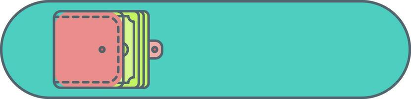 Green Slider Toggle With Open Money Wallet Symbol vector