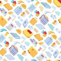 Reusable Unwanted Paper Carton Seamless Pattern vector