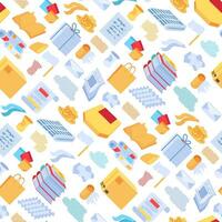 Reusable Unwanted Paper Carton Seamless Pattern vector