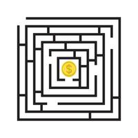 Square maze riddle contest game learning icon sign design vector
